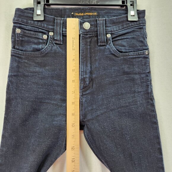 Nudie Jeans Womens Size 27X34 Skinny Mid Rise Slimming Stretch Faded Blue - Picture 8 of 15